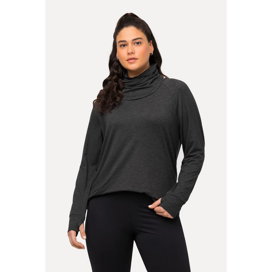 Ulla Popken Loop Rundhals Langarm Sweater mit Daumenloch  