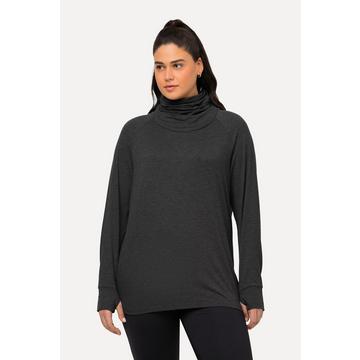 Pull à col rond et manches longues avec passe-pouces intégré, très doux, snood