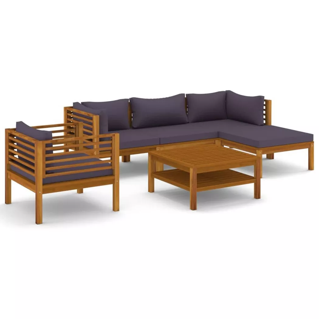 VidaXL - Salon de jardin bois d'acacia, One Size, Gris