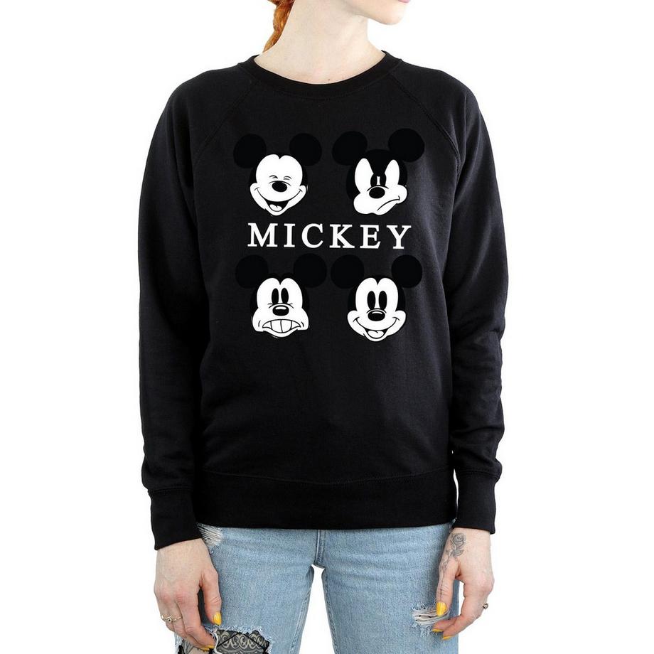 Disney Mickey Mouse Faces Regular Fit Felpa  