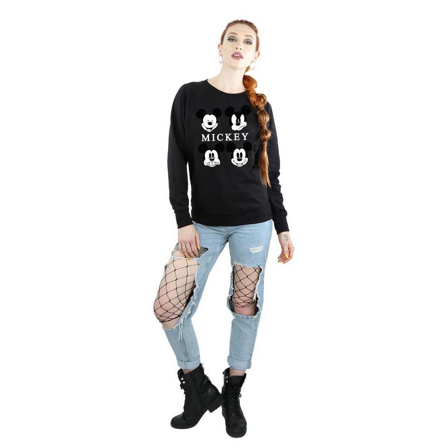 Disney Mickey Mouse Faces Regular Fit Felpa  