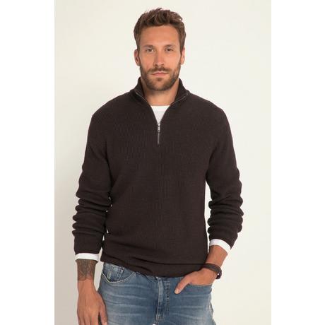 JP1880  Maglione polo con FLEXNAMIC®, lana, collo alto e zip, fino alla tg. 8XL 