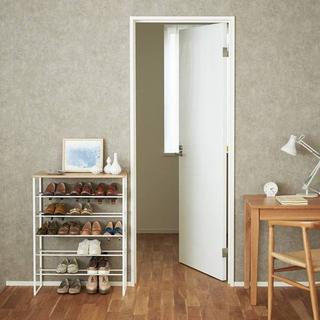 Yamazaki 6-stufiges Schuhregal TOWER  mit Holzplatte  