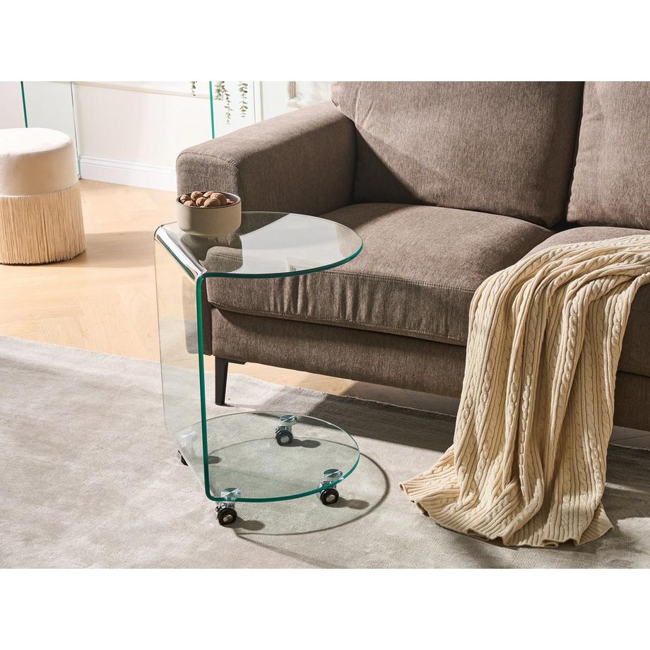 Beliani Beistelltisch aus Sicherheitsglas Minimalistisch MINTO  