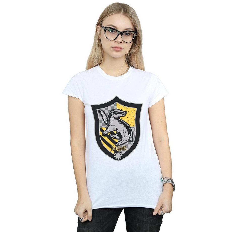 Harry Potter Hufflepuff Blason T-Shirt Manches Courtes  