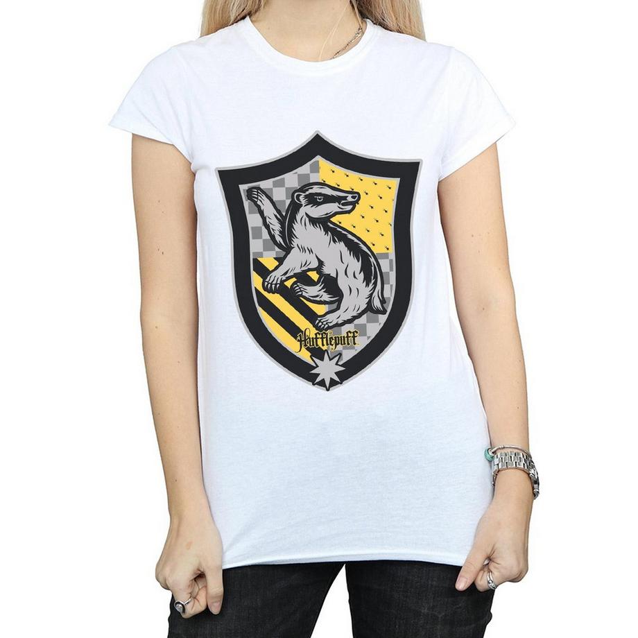 Harry Potter Hufflepuff Blason T-Shirt Manches Courtes  