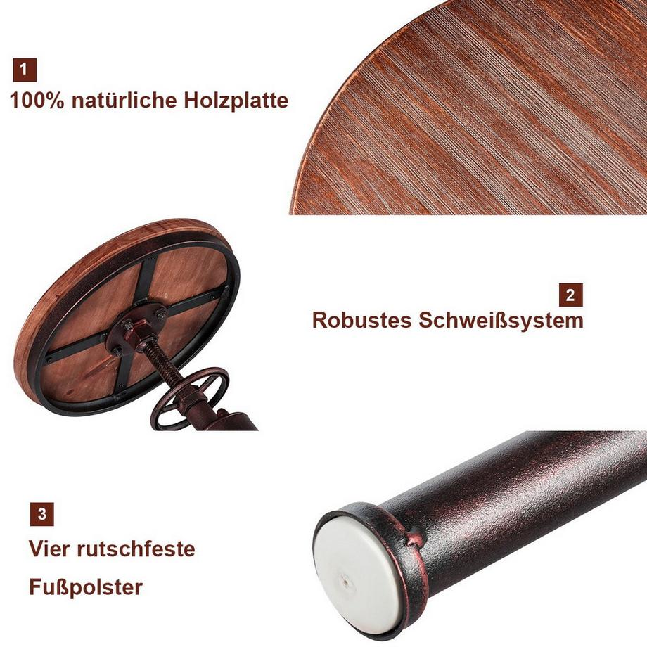 Northix Verstellbarer Barhocker, Drehsitz  