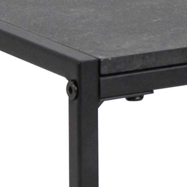 mutoni Table basse Caspar mélamine décor marbre noir 120x60  