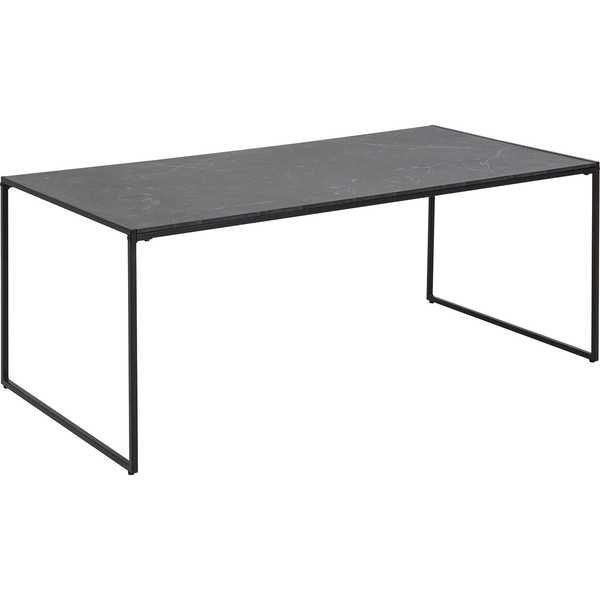 mutoni Table basse Caspar mélamine décor marbre noir 120x60  