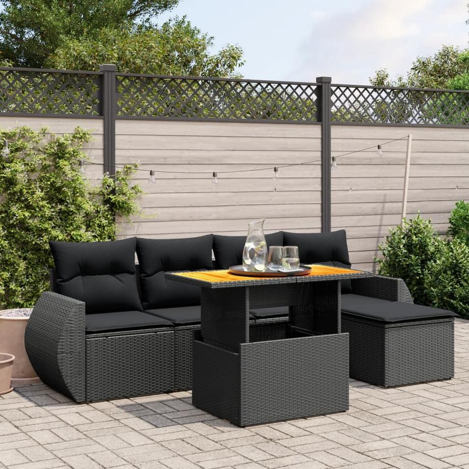 VidaXL set divano da giardino Polirattan  