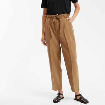 Pantalon carotte taille haute