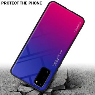 Cadorabo  Housse compatible avec Samsung Galaxy S20 - Coque de protection bicolore en silicone TPU et dos en verre trempé 