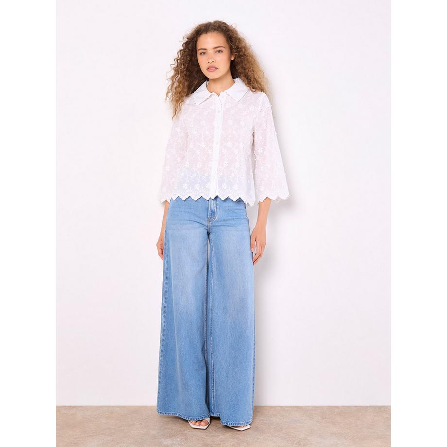 APRICOT Gekürztes Shirt mit Blumenapplikation  