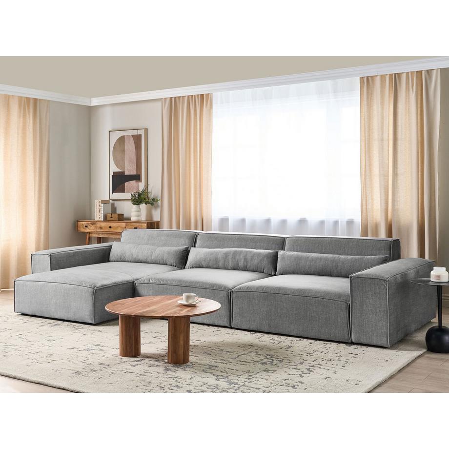 Beliani Canapé d'angle en Polyester Moderne HELLNAR  