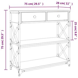 VidaXL Table console bois d'ingénierie  