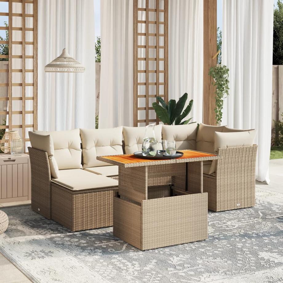 VidaXL set divano da giardino Polirattan  