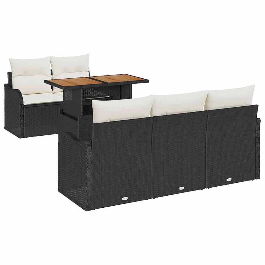 Ensemble de canapé de jardin poly rattan