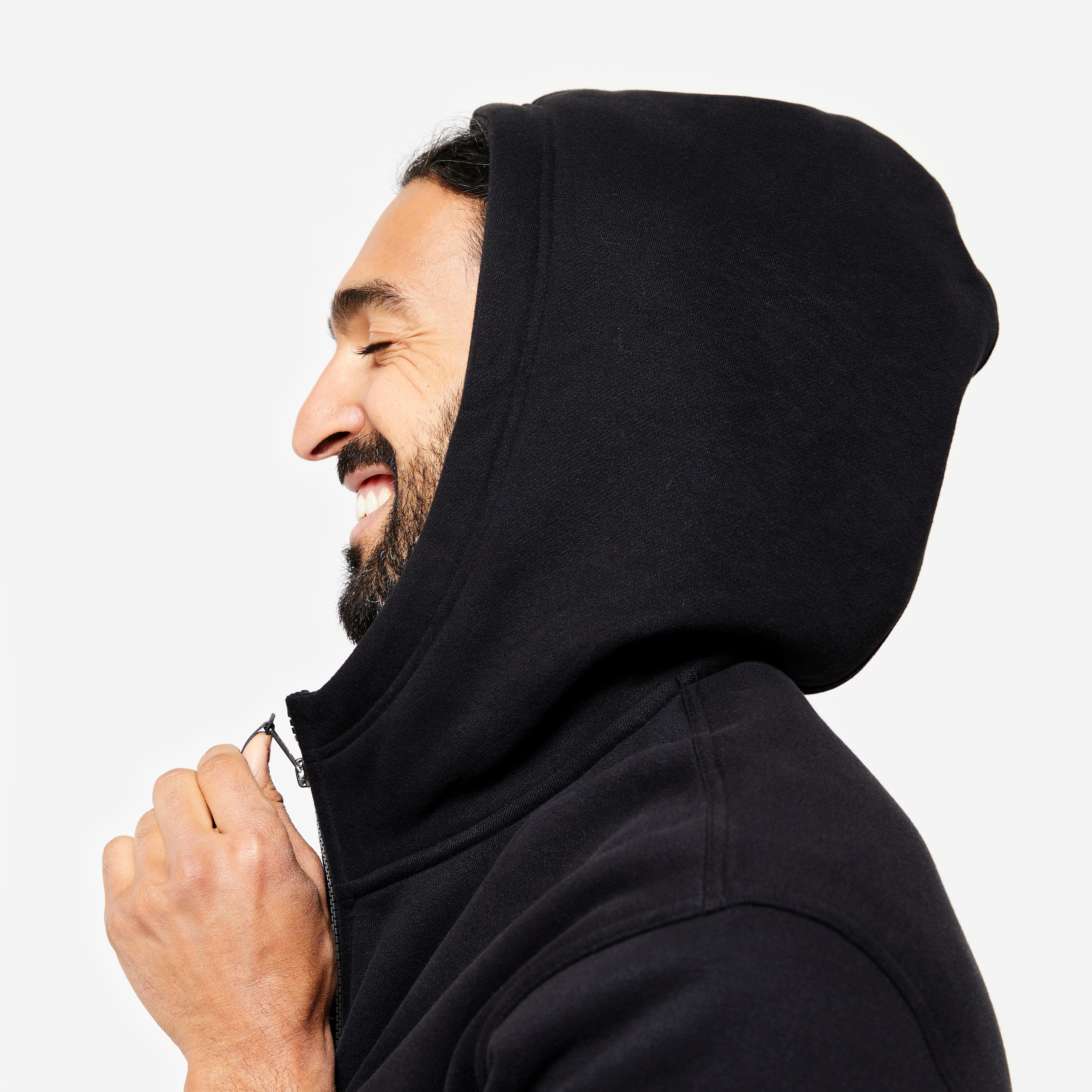 DOMYOS  Sweat à capuche de fitness zippé homme polyester 