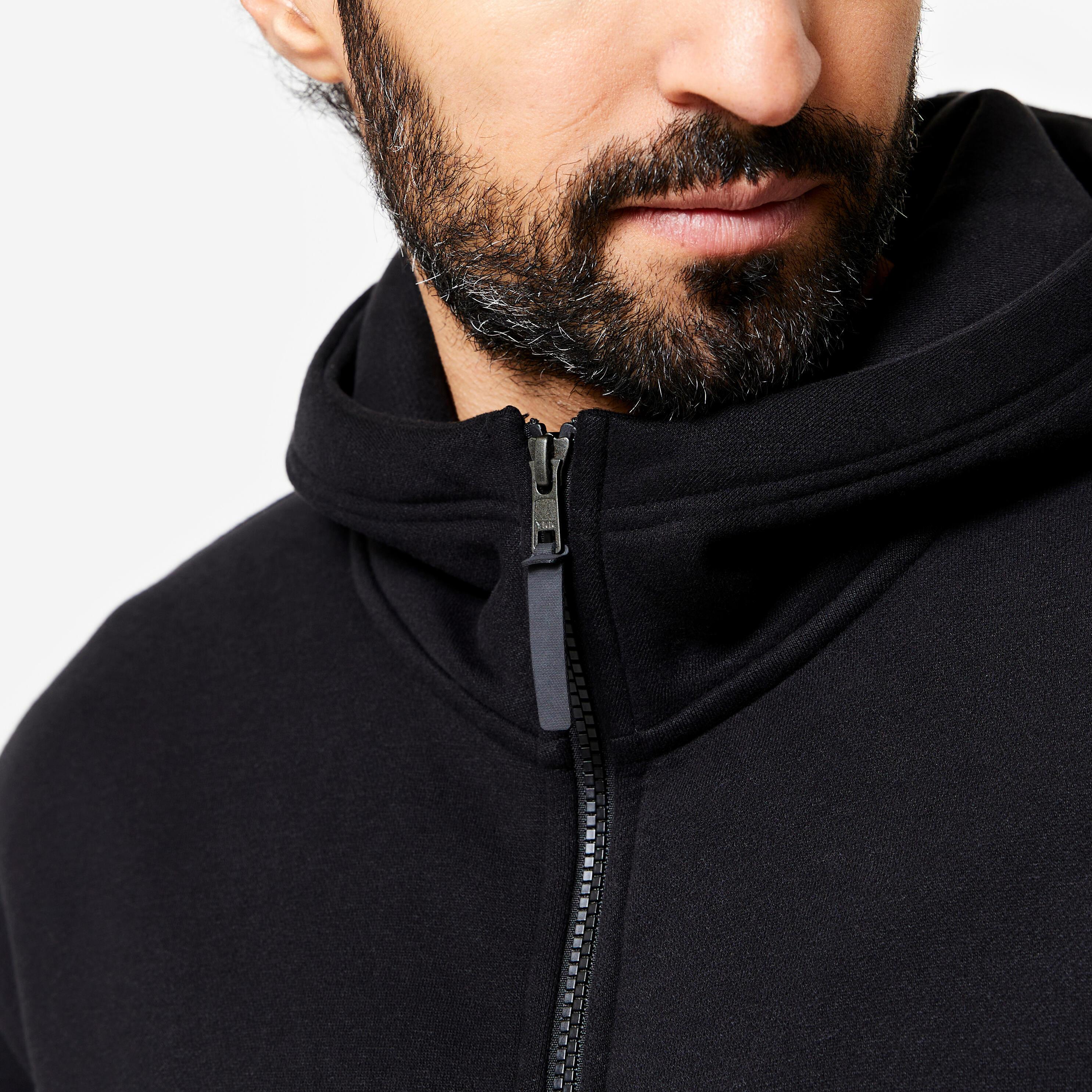 DOMYOS  Sweat à capuche de fitness zippé homme polyester 