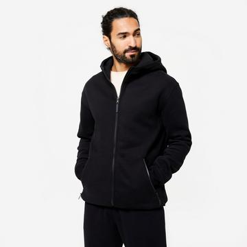 Sweat à capuche de fitness zippé homme polyester