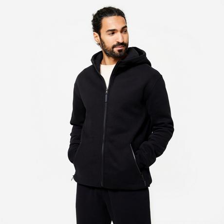DOMYOS  Sweat à capuche de fitness zippé homme polyester 