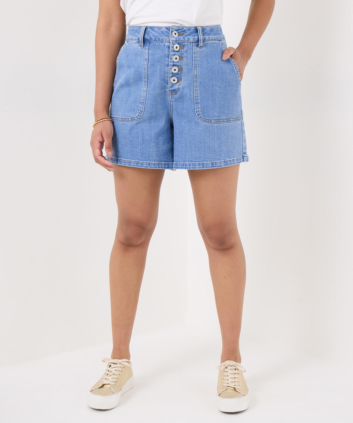 Joe Browns  Denim-Shorts mit aufgesetzten Taschen 