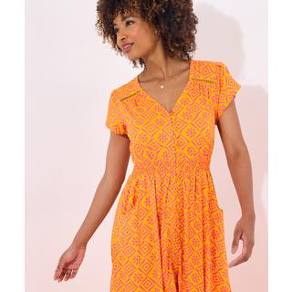 Joe Browns  PETITE Robe Maxi Imprimé Géo Col V 