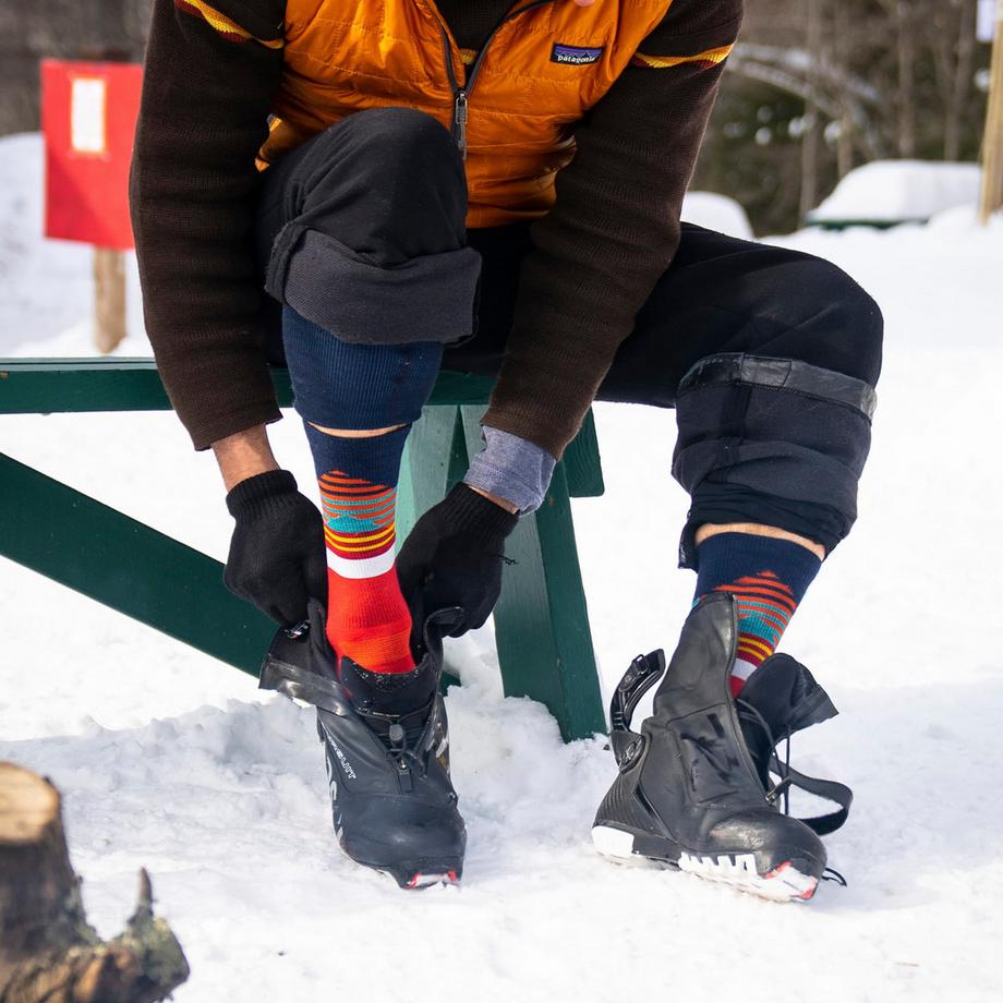 Darn Tough Vermont  Darn Tough Chaussettes Homme Bottes Ski Snowboard Motif Nordique Laine Mérinos 