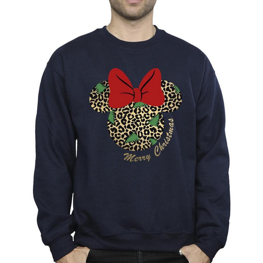 Disney Minnie Maus Leopardenmuster Weihnachts Sweatshirt  