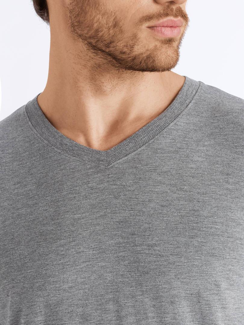 HANRO Casuals Langarm V-Ausschnitt Shirt  