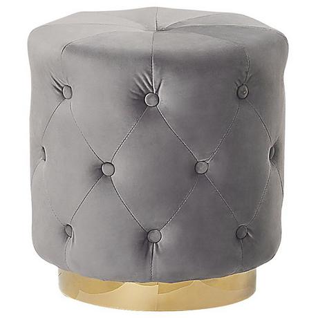 Beliani Pouf en Velours Glamour CARROLLTON  