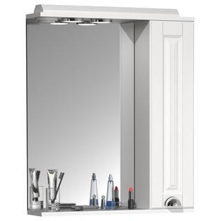 VCM Miroir de salle de bain miroir mural 60 cm miroir suspendu armoire de toilette salle de bain style rustique porte tournante éclairage Casalo L  