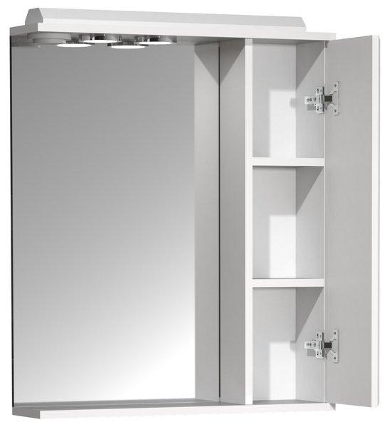 VCM Badspiegel Wandspiegel 60 cm Hängespiegel Spiegelschrank Badezimmer Landhaus Drehtür Beleuchtung Casalo L  