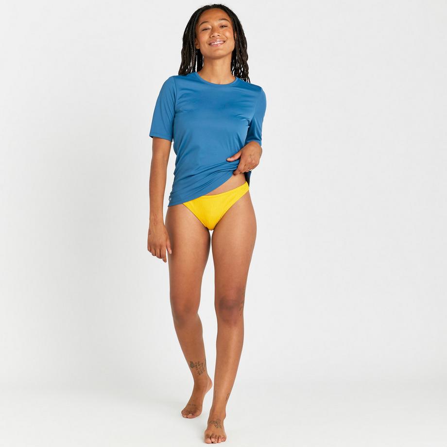 DECATHLON  T-shirt anti-uv surf femme manches courtes polyester 
