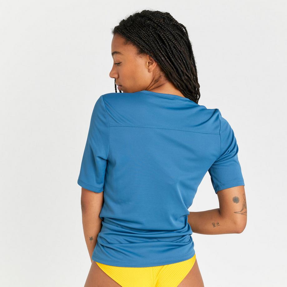 DECATHLON  T-shirt anti-uv surf femme manches courtes polyester 