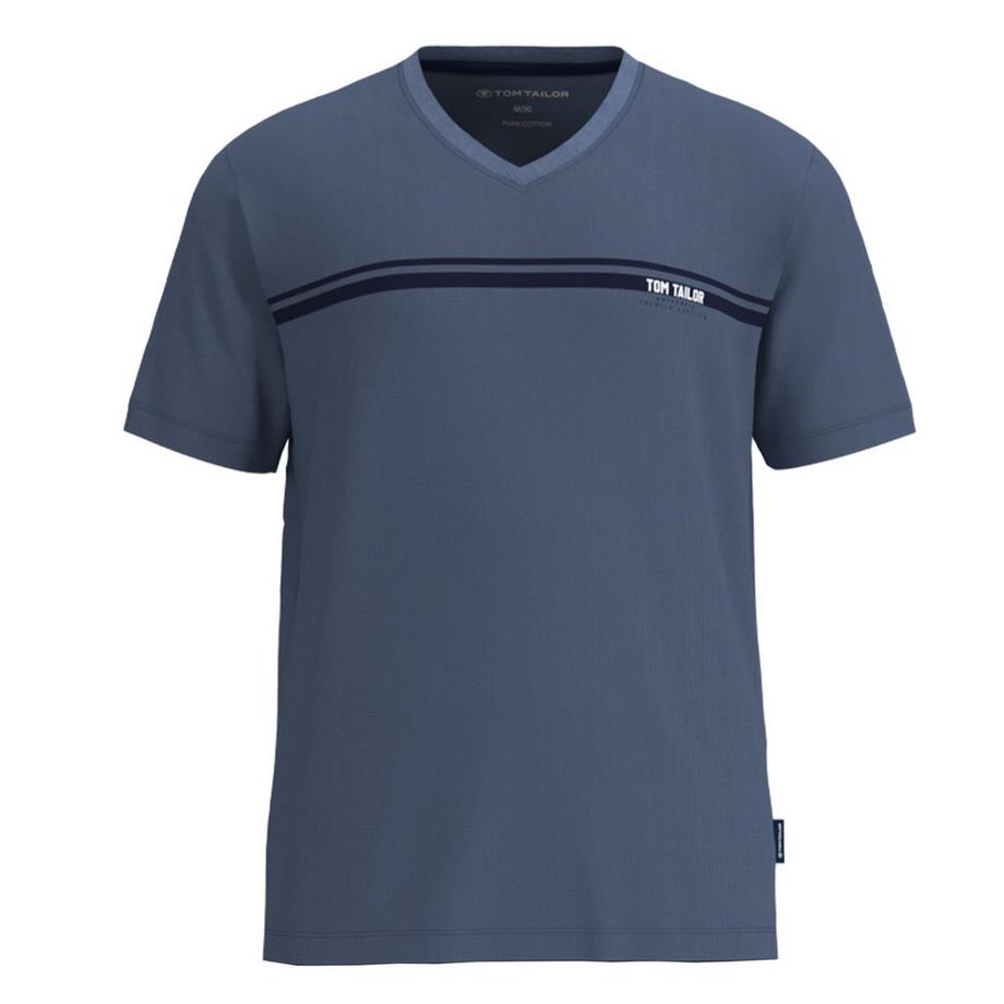 TOM TAILOR Pyjama Shorty col en V  