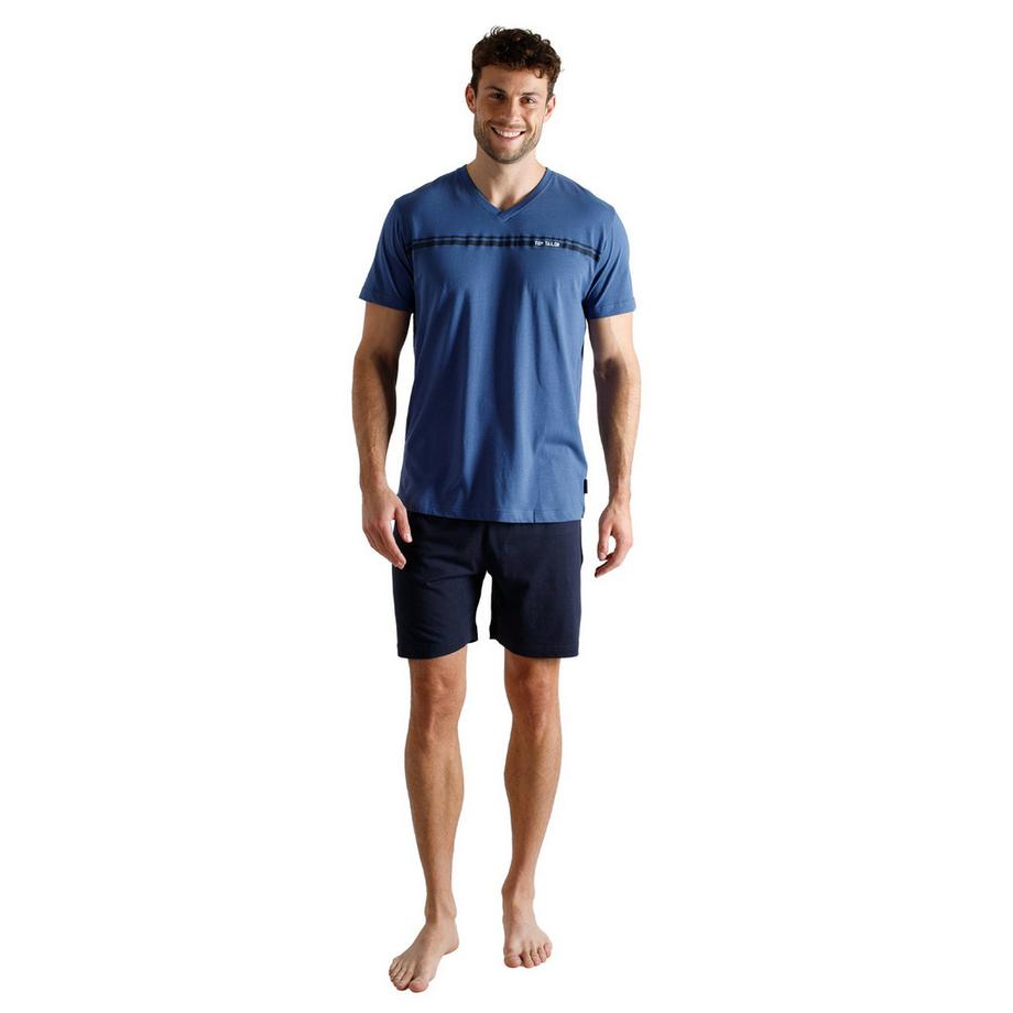 TOM TAILOR Pyjama Shorty col en V  