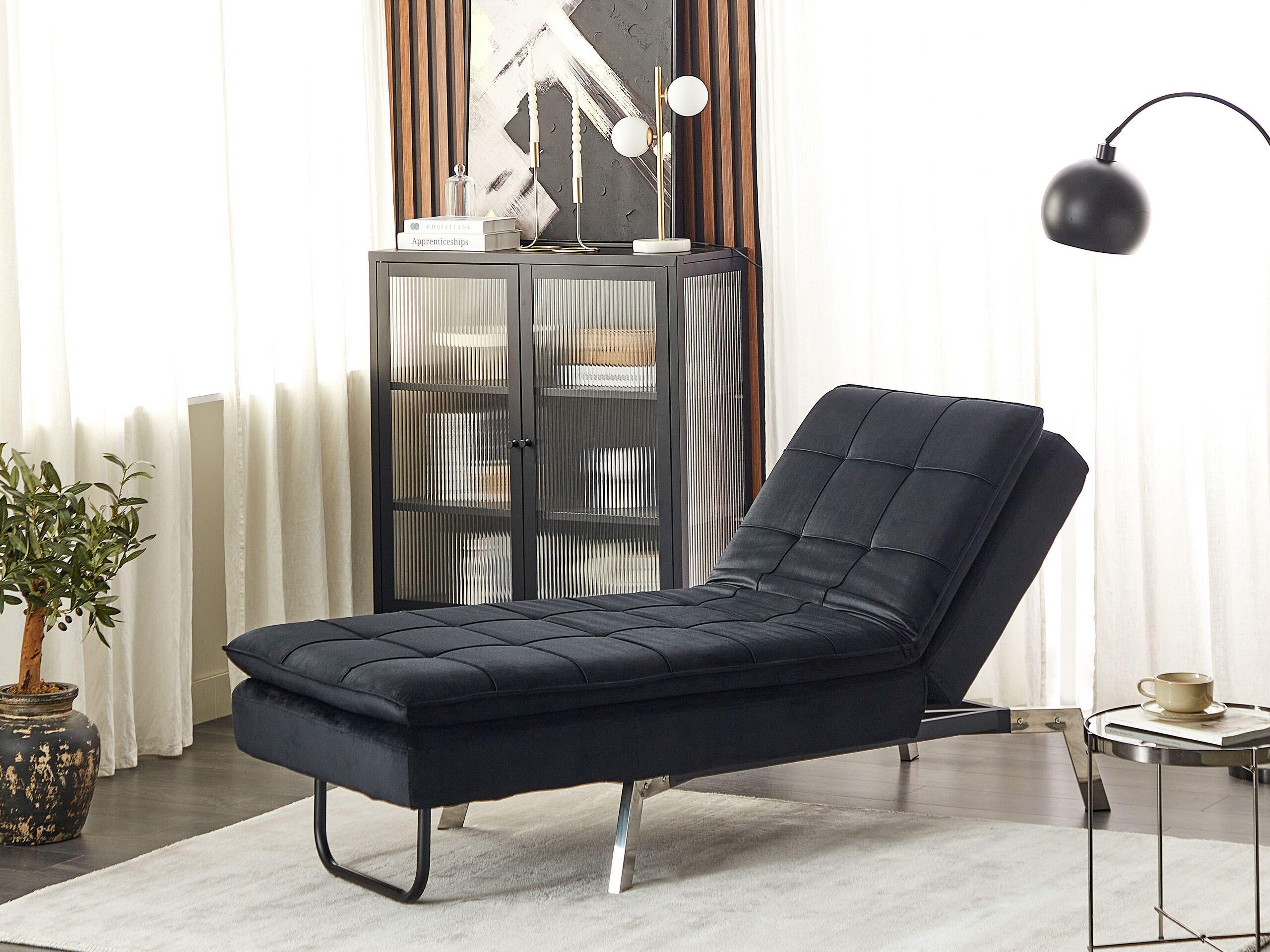 Beliani Chaise longue en Velluto Glamour LOIRET  