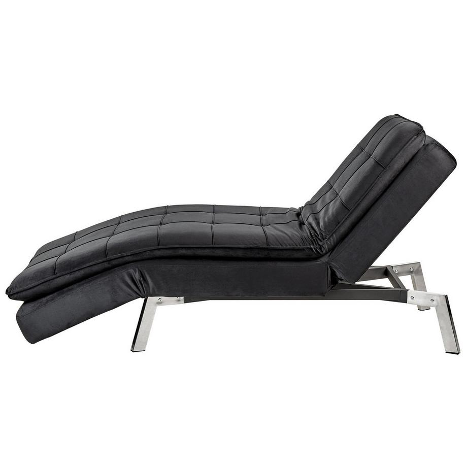 Beliani Chaise longue en Velours  LOIRET  