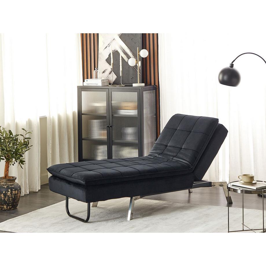 Beliani Chaise longue en Velours  LOIRET  