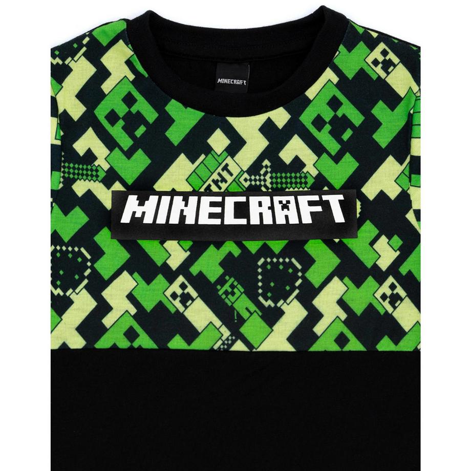 MINECRAFT  Schlafanzug Mit Langer Hose, Kurzärmlig 