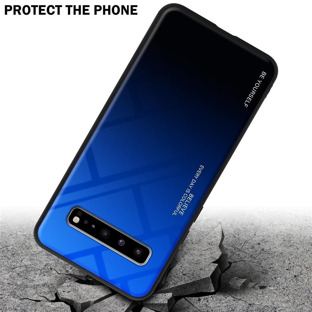 Cadorabo  Housse compatible avec Samsung Galaxy S10 5G - Coque de protection bicolore en silicone TPU et dos en verre trempé 