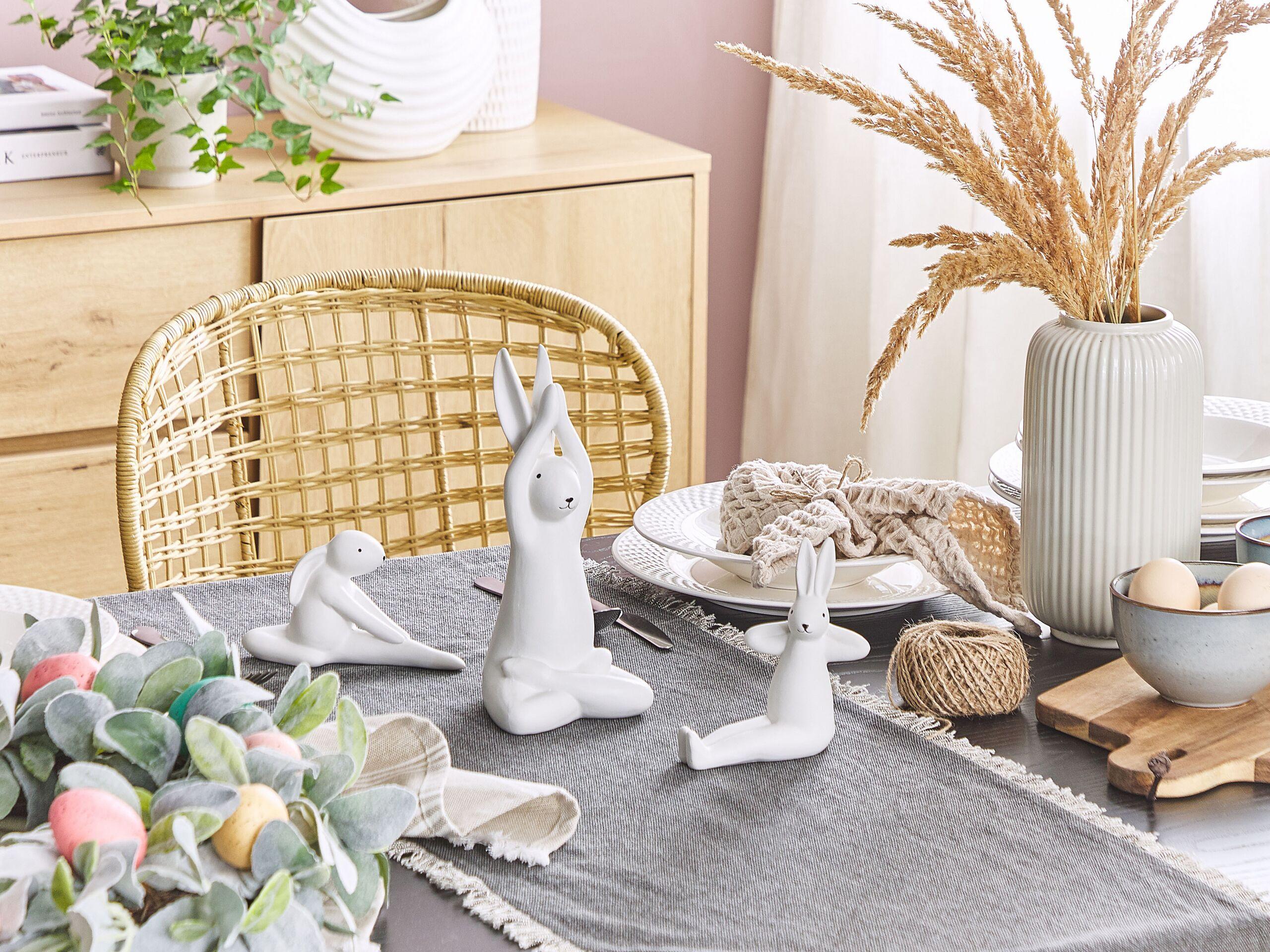 Beliani Lot de 3 figurines en Céramique Traditionnel BREST  