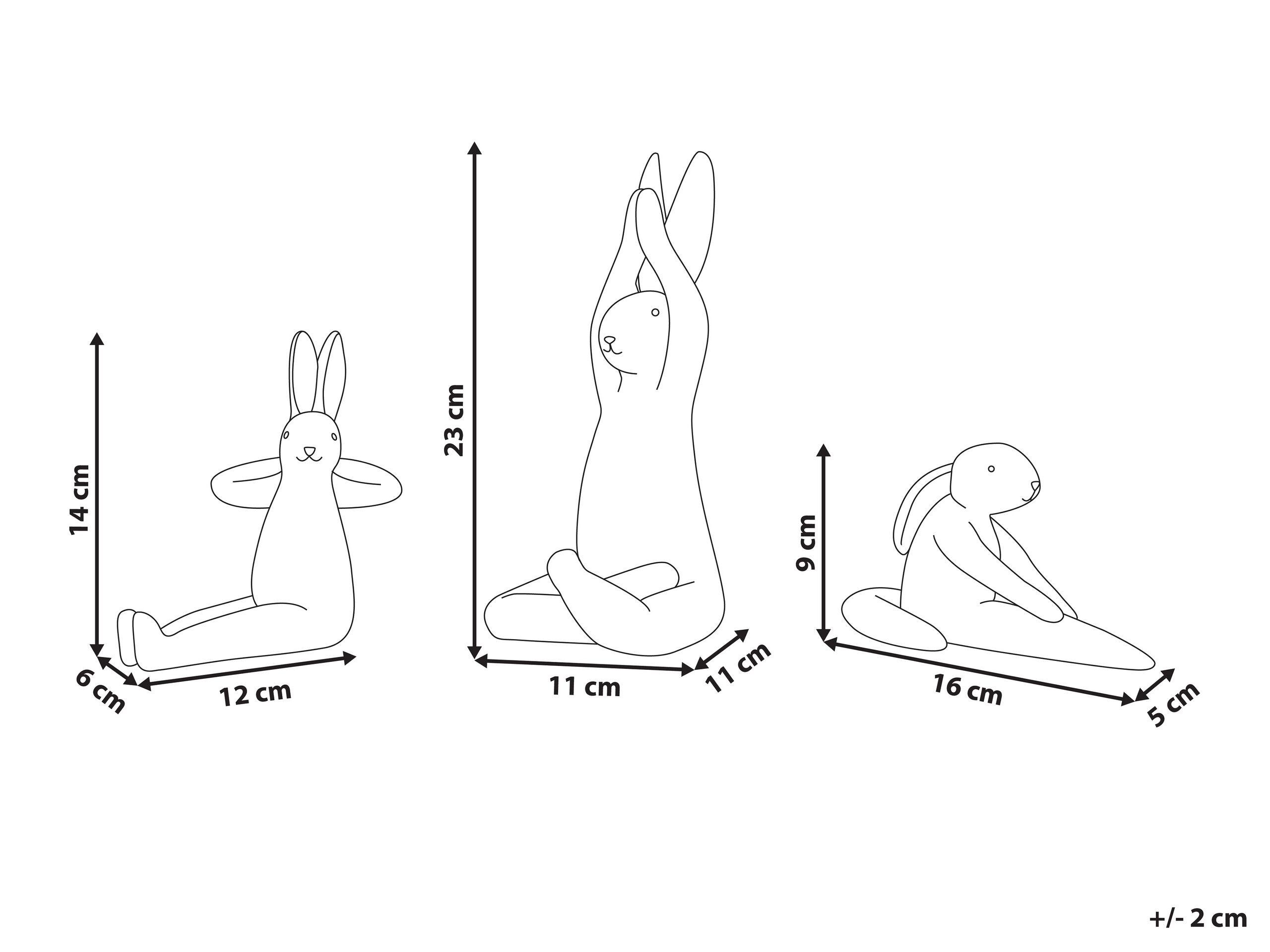 Beliani Lot de 3 figurines en Céramique Traditionnel BREST  