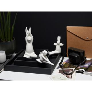 Beliani Lot de 3 figurines en Céramique Traditionnel BREST  