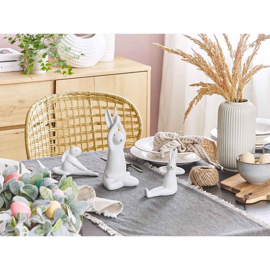 Beliani Dekofiguren 3er Set aus Keramik Klassisch BREST  