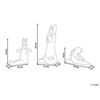 Beliani Lot de 3 figurines en Céramique Traditionnel BREST  