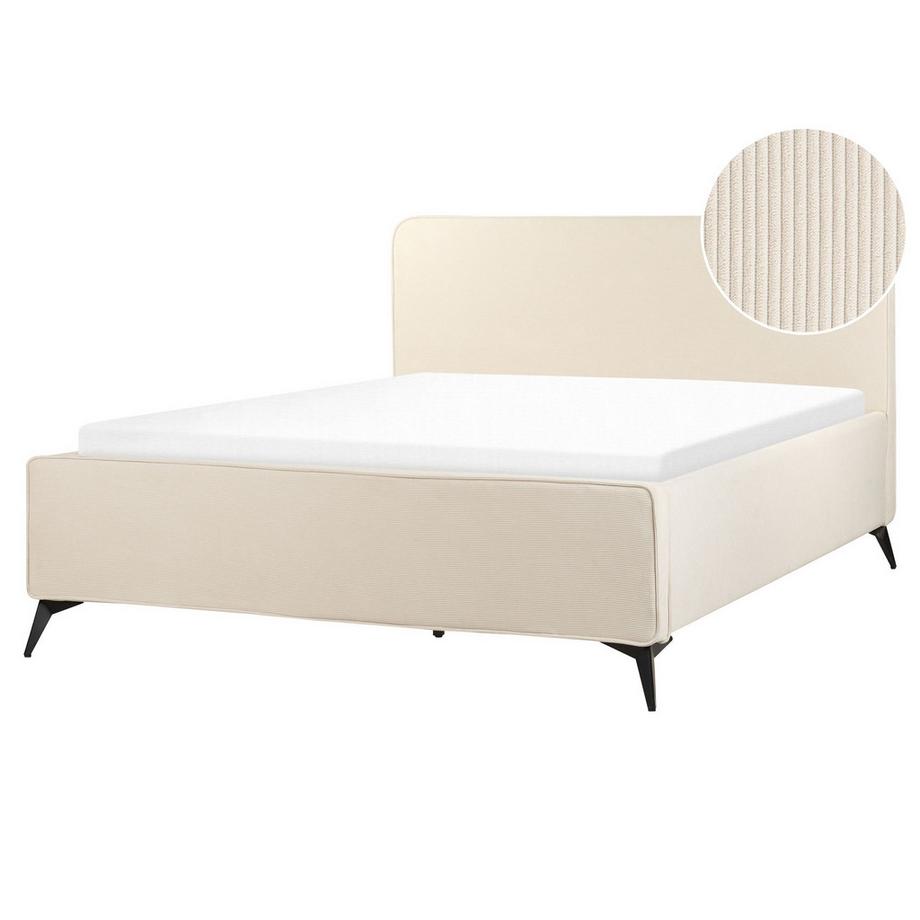 Lit à lattes en Velours côtelé Traditionnel VALOGNES