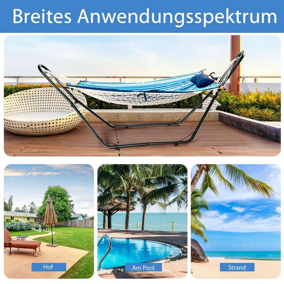 Northio Hängemattengestell Metall Hängemattenständer Hängemattenhalter 150kg Tragkraft (nur Gestell)  