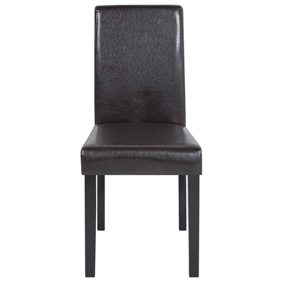 Beliani Set mit 2 Stühlen aus Kunstleder Retro BROADWAY  